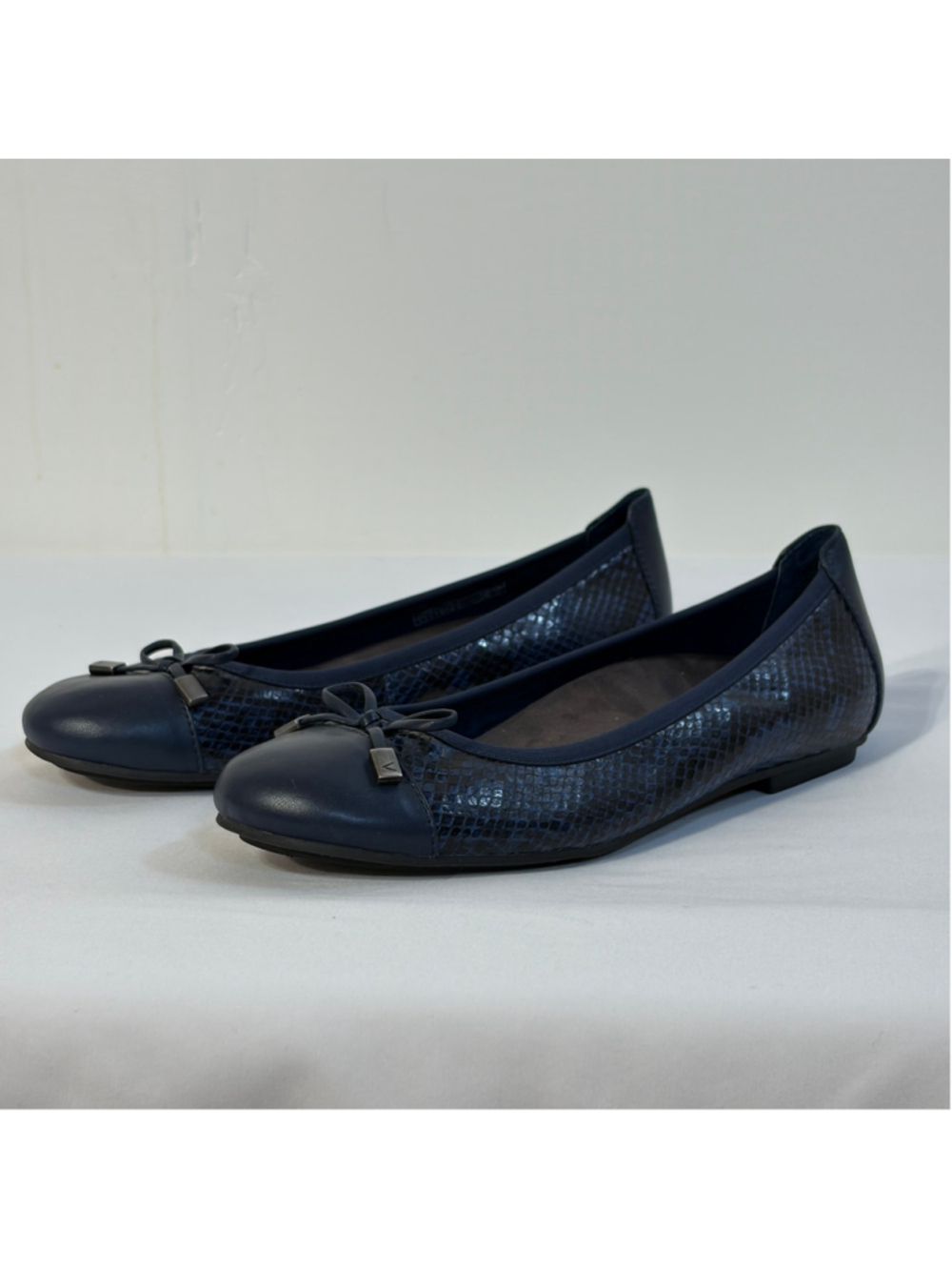 Vionic Spark Minna Navy Black Snake Print Ballet Flats Women’s Size 8 Orthotic - Picture 5 of 14